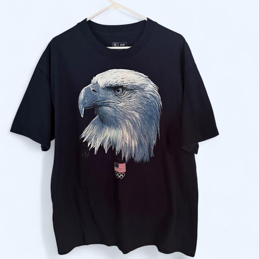 Vintage Style Team USA Olympic Bald Eagle Graphic Tee - Men’s XL